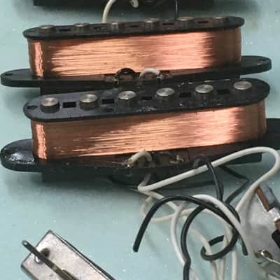 1989 Fender Japan MIJ FujiGen Loaded Strat Flat Pole Pickups Full Wiring Harness image 3