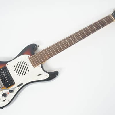 MarineRider MR-1 SunBurst Mosrite Ventures Copy Built-in Amp travel guitar Made in JAPAN image 2