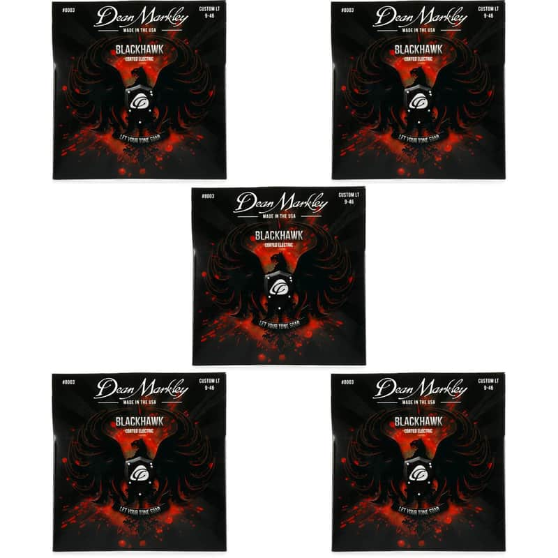Dean Markley Blackhawk Coated Electric Guitar Strings - Custom Light  .009-.046 (5-Pack) image 1