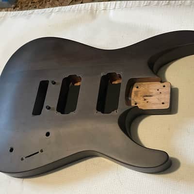 2020 Jackson JS24 DKAM JS Series Black Stain Mahogany Semi Loaded Guitar Body 2 Post Tremolo image 3
