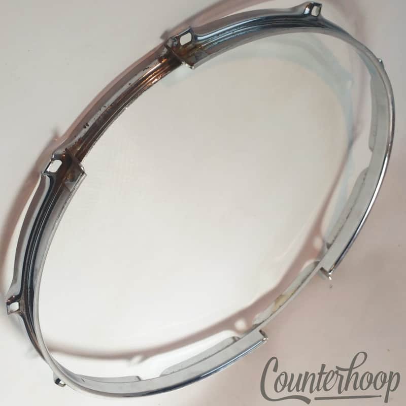 *Rogers 14" Dynasonic Snare Drum Resonant Rim/Hoop 10-Lug Triple-Flange 60s USA* image 1