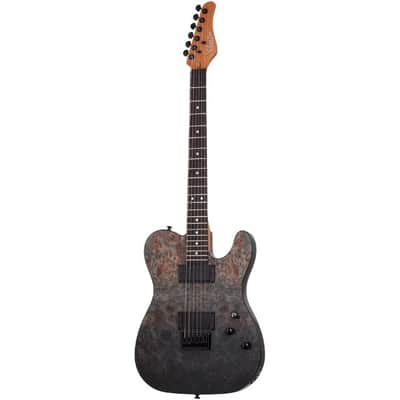 Schecter 3955-SHC PT Standard 6 String RH Electric Guitar - Black Fade Burst Burl image 2