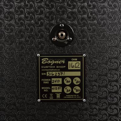 2007 Bogner Ecstasy 101B Top with Bogner Custom Shop 412ST Cab - Black Triskele with Sal N Pepper Front | USA Boutique 3-Channel 100/50-Watt EL34 Tube Guitar Half Stack Amp Head Box with Class A/AB Switch image 14