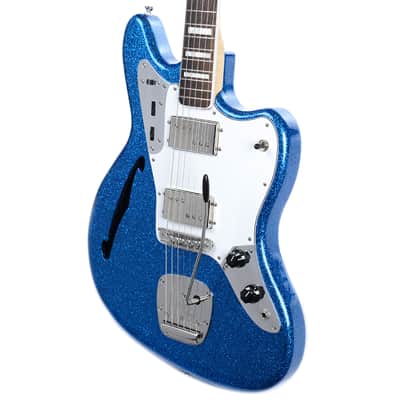 Bilt S.S. Zaftig Blue Metal Flake w/Lollar Regal Humbuckers image 2