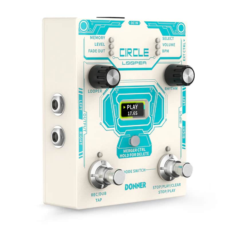 Donner Circle Looper Effects Pedal 40 Slot 160 min Loop Drum Machine Tap Tempo image 1