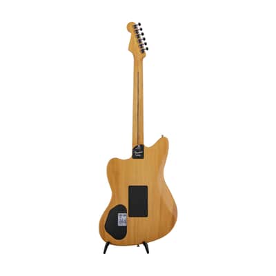 Fender FSR American Acoustasonic Jazzmaster AC Guitar w/bag, Ebony FB, Black Paisley, US231XXXX image 3