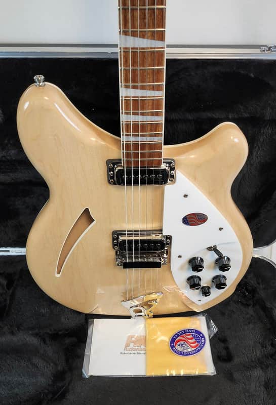 Rickenbacker 360 Maple Glo Semi-Hollow Guitar, 21 Fret, Gotoh Tuners, Rosewood FB, Stereo, HSC image 1