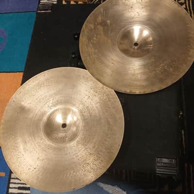 VINTAGE Zildjian Avedis 12" hi-hats 1950's- Bronze image 3