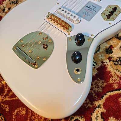*NEW IN BOX* 2026 Fender Japan Limited Edition Traditional Collection, 60's Jaguar White Pearl Gold with Matching Headstock, MIJ JD26 image 7
