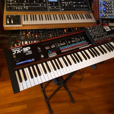 Roland JX-3P 61-Key Programmable Preset Polyphonic Synthesizer with PG-200 Programmer 1983 - 1985 - Black