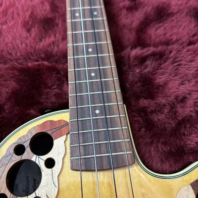 Ovation Tenor Electric / Acoustic Cutaway Ukulele UAE-148 Natural Spruce W/ Premium Hard Case image 13