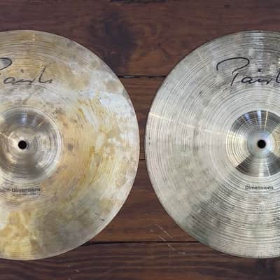 USED Paiste Signature Dimensions 14" Thin Heavy Hi-Hat Cymbals (Pair) image 1