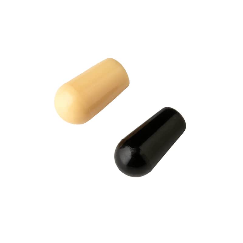 PRS 3-Way Toggle Switch Caps (SAE Black And Cream) - Set of Two image 1