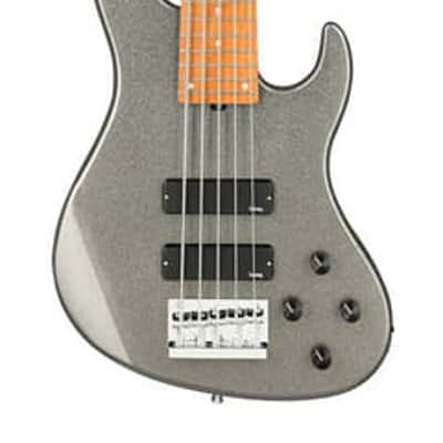 Sadowsky MetroExpress 5-String 24-Fret Modern Bass Roasted Maple Fingerboard 5-String Solid Silver Metallic High Polish image 10