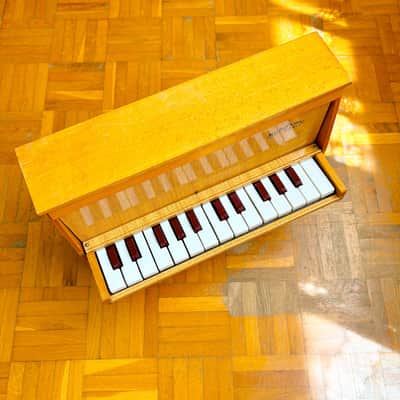 Legendary Antique Michelsonne Paris Wooden 25-Keys Upright Real Toy Piano made in France in 1950s! image 18