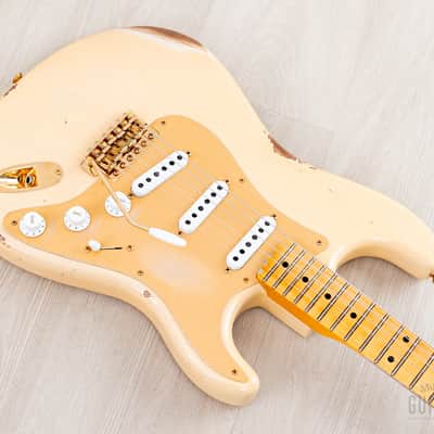 2023 Fender Custom Shop Limited Edition ‘55 Bone Tone Stratocaster Relic Aged Honey Blonde, Mary Kaye w/ Case, CoA image 9