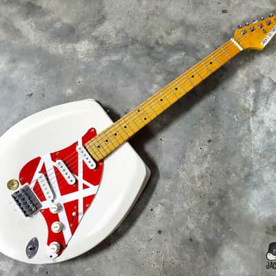 Jack's Guitarcheology "Bed Pan Halen's Frankensh*t" Toilet Seat Electric Guitar (2021 White Relic) image 5