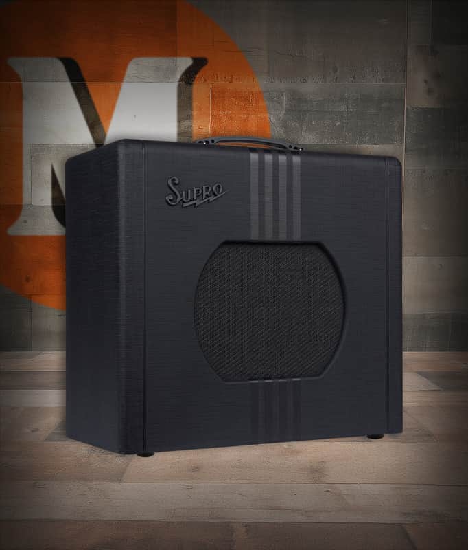 Supro Delta King 12 - 15-Watt 1x12 Combo w/ Reverb, Black & Black (1822RBB) image 1