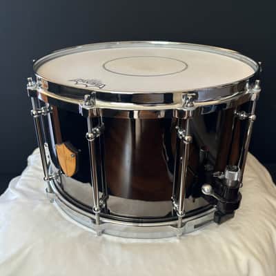 Truth Custom Drums 8x14” Black Brass Snare Drum 2017 - Reflective Black image 2