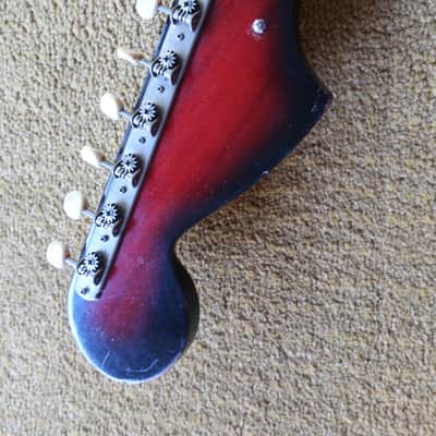 Vintage 1960s Teisco Kawai Wine Red Guitar MIJ Blues Machine Ry Cooder Hound Dog Taylor 2 PU Rare 24.5 scale image 14
