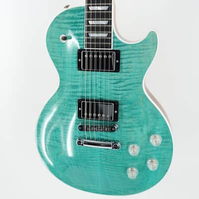 Gibson Les Paul Modern Figured Guitar w/ Hardshell Case - Seafoam Green image 3