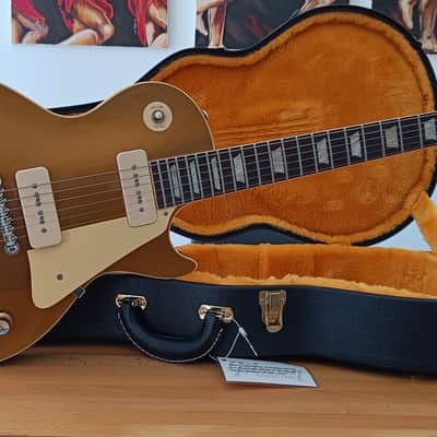 gibson les paul standard custom shop gold top p90 reissue 68 MINT ! image 3