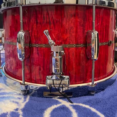 Tama Star Maple - Raspberry Curly Maple 8x14 Snare image 5