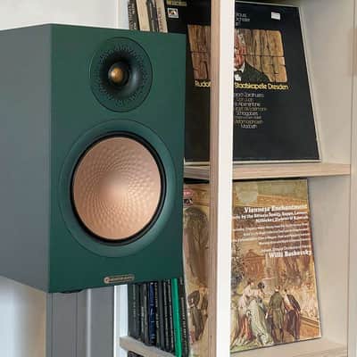 Monitor Audio Silver 100 7G Bookshelf Speakers 2022 - Heritage Green (New - In Box) image 1
