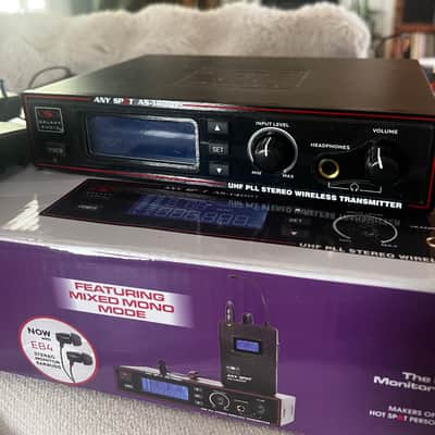 Galaxy Audio AS-1400M Any Spot Wireless In-Ear Monitor System - Band M (516-558 MHz) Twin Body Pack image 2