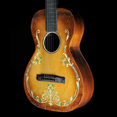 1930s Regal / Stromberg-Voisinet Ornate Stencil Parlor Guitar image 2