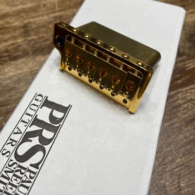 PRS Machined Patented Tremolo Gold Phase II bridge assembly image 2