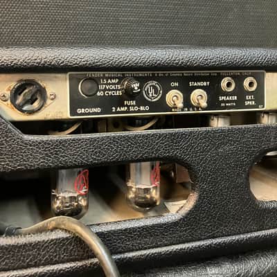 Fender Bassman 2-Channel 50-Watt Guitar Amp Head 1966 - Black Panel image 5