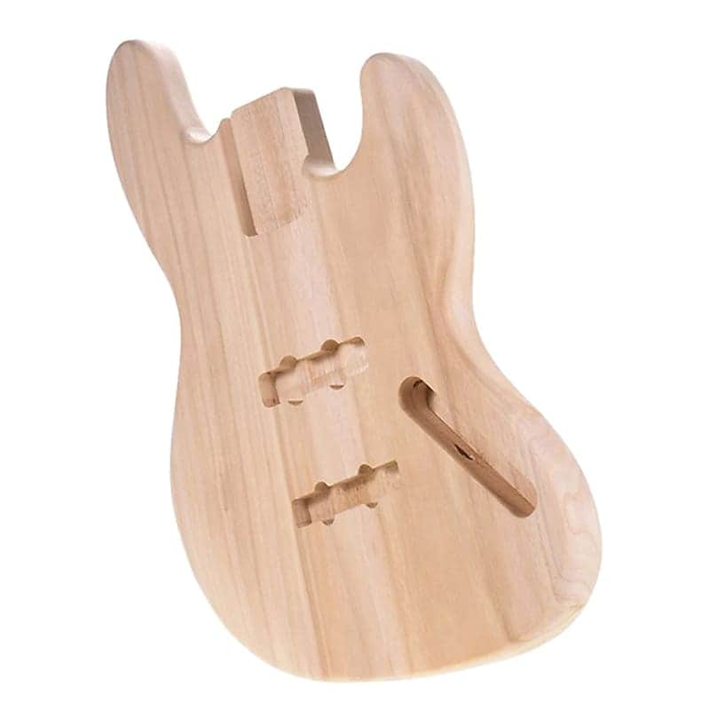 Unfinished Jazz Bass Style Solid Poplar Wood Body DIY Project image 1