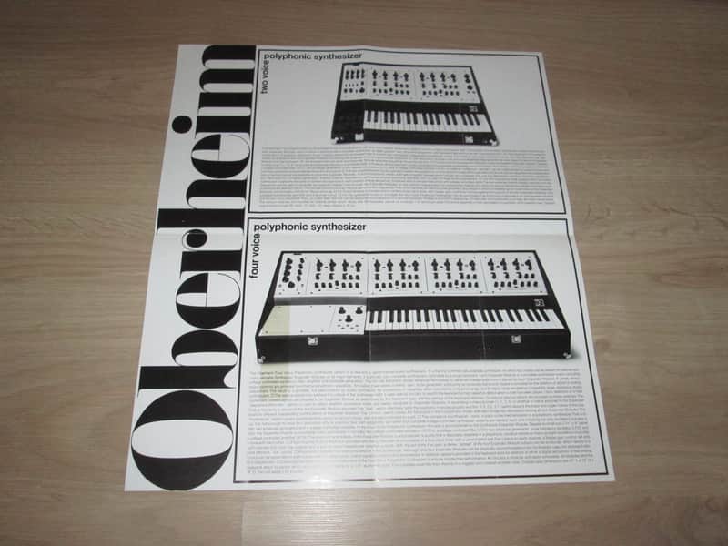 Oberheim 4/2-voice/SEM Catalog–1975- Very Rare - Original Vintage Synthesizer Brochure - Ultra Rare image 1