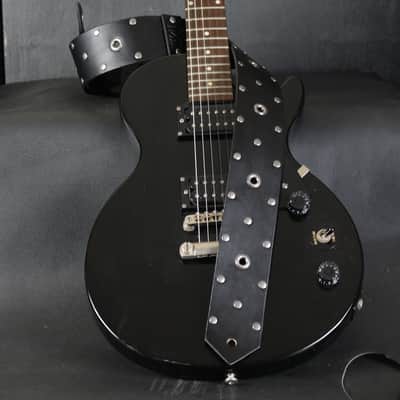 Studded Leather Guitar Strap. 47” to 54” Adjustable. 2.5” wide BLACK image 6