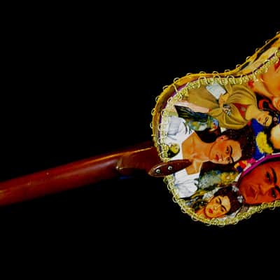 Art Guitar "FRIDA KAHLO" by the Artiste El Daga  Collage NFT Opportunity. Non Fungible Token Bitcoin image 16