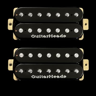 GuitarHeads PRIME-7 Humbucker Pickups - 7-STRING - Bridge/Neck Set of 2 - BLACK image 1