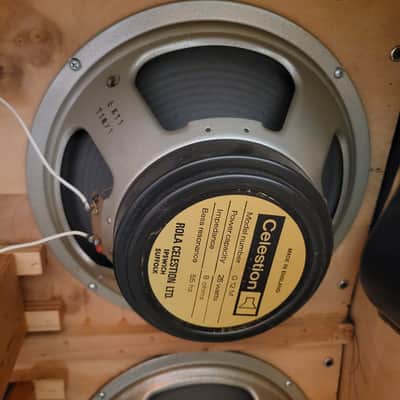 Mitchell 4x12 Cab 1977-1978 with 8 ohm G12M 25w 55 HZ Black Back Celestions - Black image 20