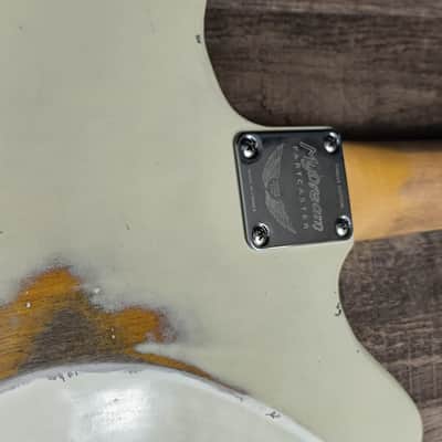 MyDream Partcaster Custom Built - Baryton JM Aged White Over Sunburst Asyllum image 9