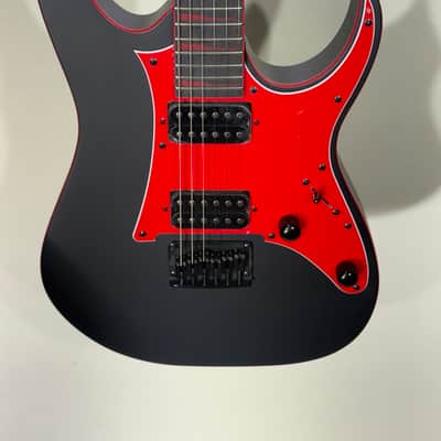 Ibanez GRG131DX-BKF Electric Guitar | Black Flat Red Accents | In-House Adjusted image 3
