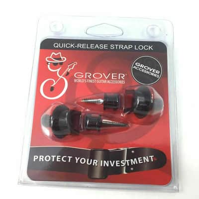 Grover GP800B Quick Release Strap Locks, Black (Set of 2) image 1
