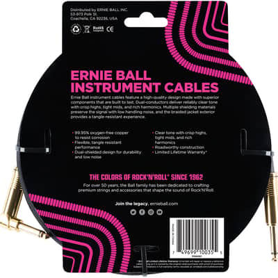 ERNIE BALL 6081 Instrumentenkabel Wkl-Kl 3m schwarz image 2