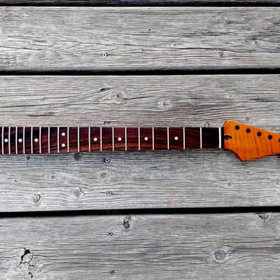 Stratocaster  neck, flamed roasted maple image 3