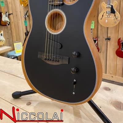 Fender American Acoustasonic Telecaster Ebony Fingerboard, Black image 9