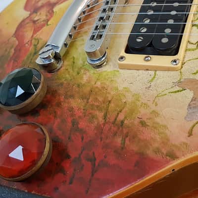 Vintage 1980 Gibson Les Paul Standard *Rare All Silver* USA Folk Art image 10