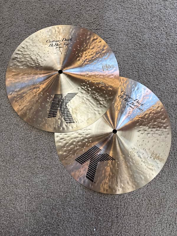 Zildjian 14" K Custom Dark Hi-Hat Cymbals (Pair) 1995 - Present - Traditional image 1