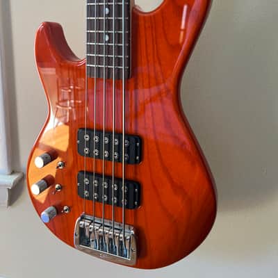Used G&L L-2500 Left-Handed Bass, Transparent Orange image 1