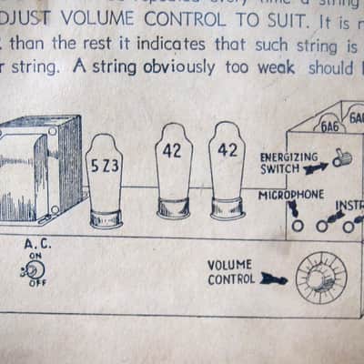 1930s Volu-Tone Guitar Amplifier by Schireson Brothers LA 10"Rola Speaker with Energizing Switch image 17