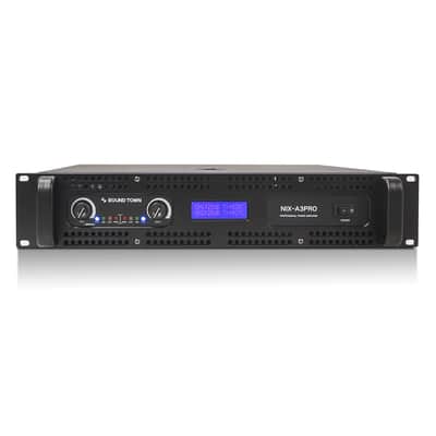 NIX-A3PRO | 2-Channel 1100W Rack Mountable Professional Power Amplifier with Low Pass Filter, LCD Display image 1