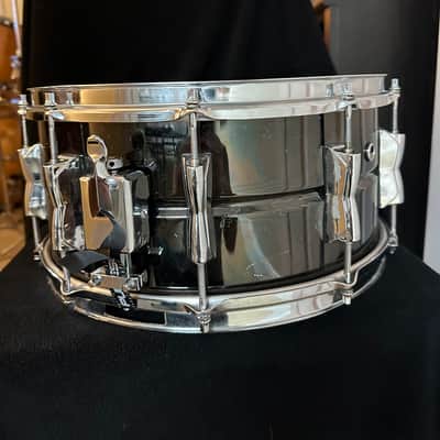 Yamaha 6.5x14 Manu Katche Signature Snare Drum 1990’s - Black Nickel image 4